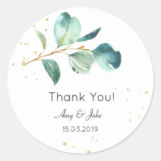 Elegant Greenery Wedding Thank You Tags