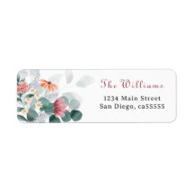 Elegant Greenery wildflower eucalyptus address