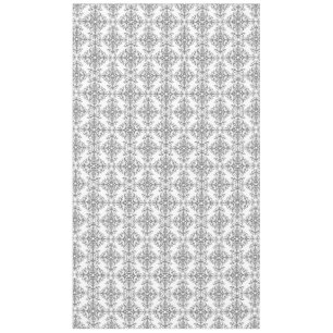 Elegant Grey and White Floral Vintage Style Damask Tablecloth