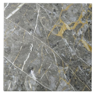 Elegant Grey and White Marble Ceramic Tile