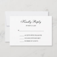 Elegant Grey | Black | Cartes RSVP