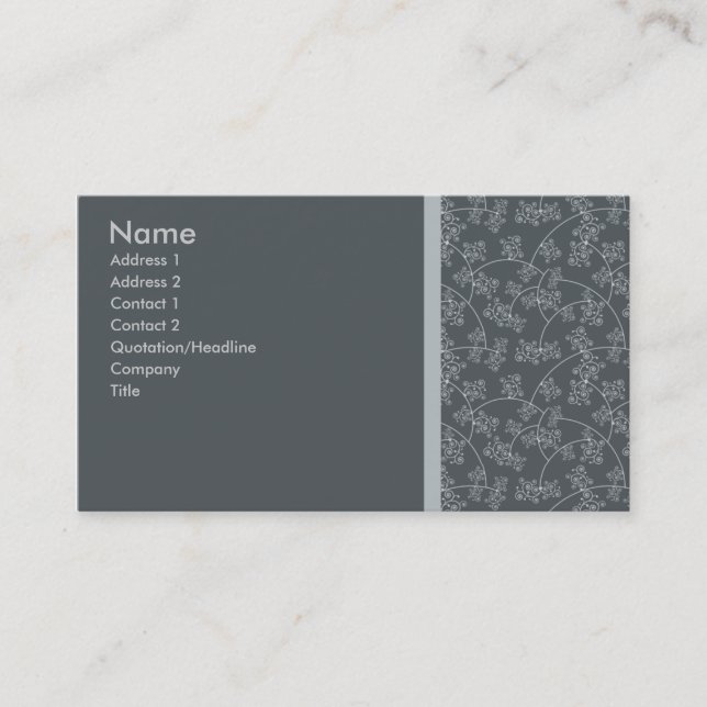 Elegant Grey Business Card (Front)