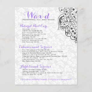 Elegant Grey Damasks White Lace Reversible Flyer