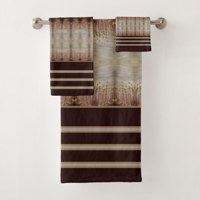 Elegant Grey Designer Bath Towel Set (Insitu)