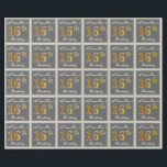 Elegant, Grey, Faux Gold 16th Birthday   Name Wrapping Paper<br><div class="desc">This simple and elegant wrapping paper design features a personalized message like "ANameHere’s 16th Birthday" (with the "16th" having a faux/imitation gold-like colouring look) within a grey-coloured square area featuring a simple border outline. The name is in an elegant white-coloured script-like text, and can be personalized. Wrapping paper like this...</div>