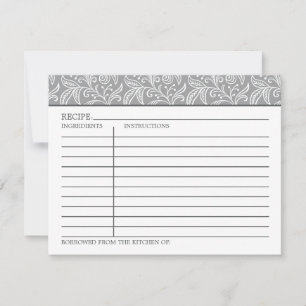 Elegant Grey Floral Lace Wedding Recipe