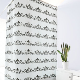 Elegant Grey Floral Vector Pattern on White