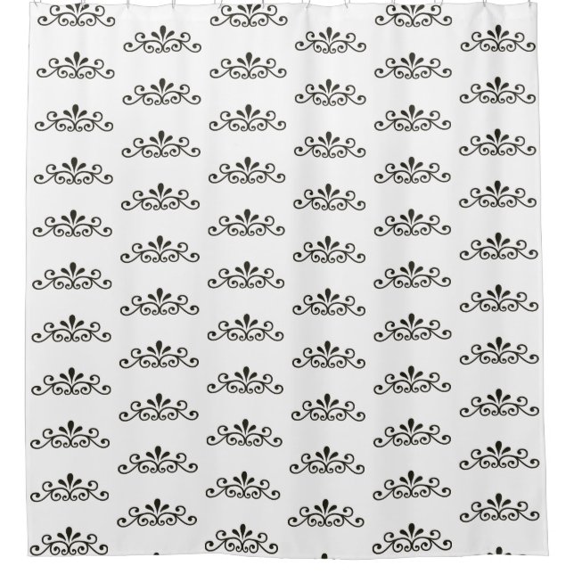 Elegant Grey Floral Vector Pattern on White (Front)