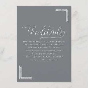 Elegant Grey Geometric Details Enclosure Card