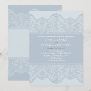 Elegant Grey Lace Wedding Invitations