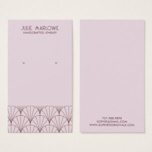 Elegant Grey Lavender Fan Pattern Earring Display 