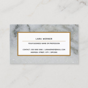 elegant grey marble rectangular shape professional business card