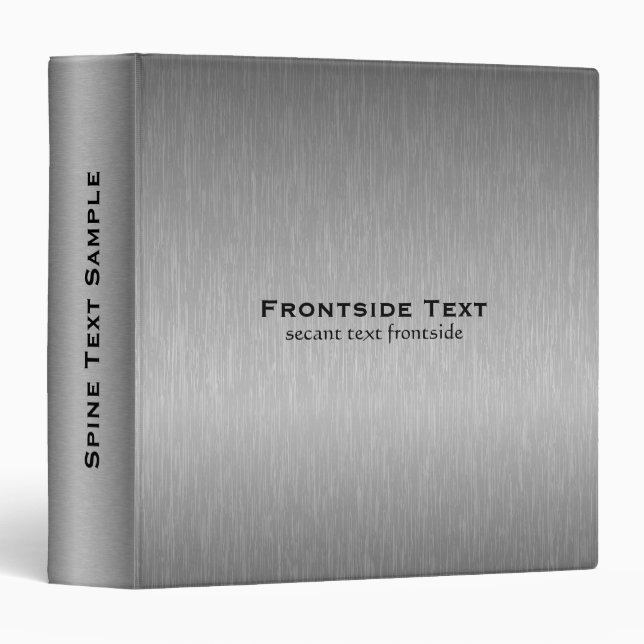 Elegant Grey Metallic Texture Print Binder (Front/Spine)
