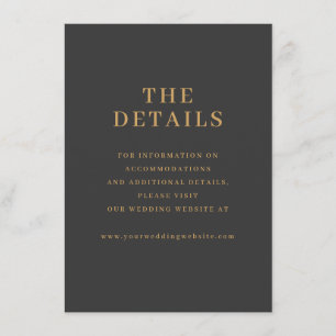 Elegant Grey Minimalist Details Enclosure Card