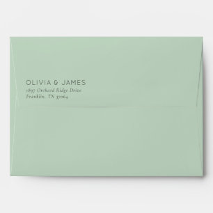 Elegant Grey Minimalist Names Envelope