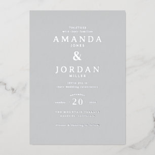 Elegant Grey Minimalist Wedding