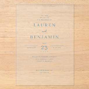 Elegant Grey Minimalist Wedding Invitation