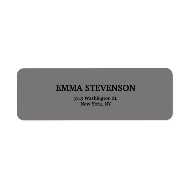 Elegant Grey Modern Unique Minimalist Plain (Front)