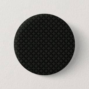 Elegant grey octagonal pattern on rough black surf 2 inch round button