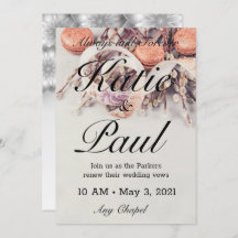 Elegant Grey Roses Wedding invitation
