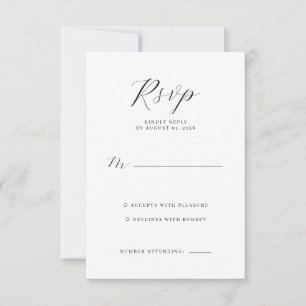 Elegant Grey RSVP Card