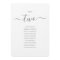 Elegant Grey Script Table Number 2 Seating Chart