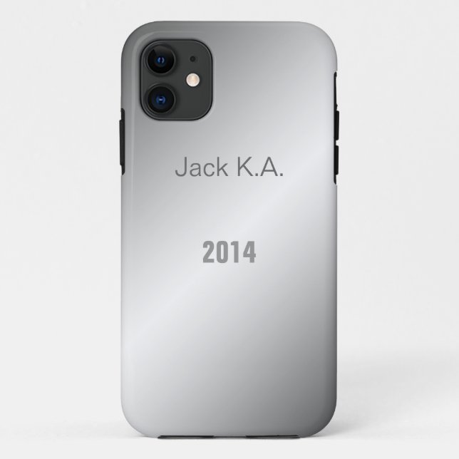 Elegant grey shining metal like iPhone 5 case (Back)