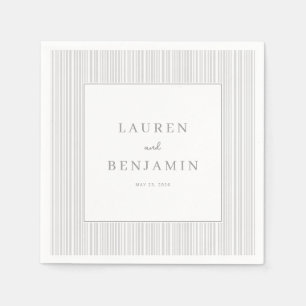 Elegant Grey Stripes Napkin