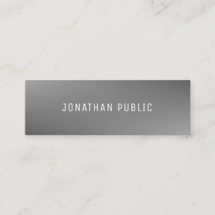 Elegant Grey Template Professional Trendy Modern Mini Business Card