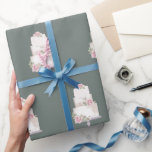 Elegant Grey Three Tier Cake Wrapping Paper<br><div class="desc">Our "Elegant Three Tier Cake Bakery" collection features business stationery with cake illustrations and florals on different matching backgrounds. Check our store for more items from this collection and contact us if you have any special requests.</div>