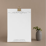 Elegant Grey Typography Name Script Mail  Letterhead<br><div class="desc">Make a sleek and professional statement with our Simple Clean Grey Typography Name Script Name Letterhead. This letterhead features a minimalist design with a cool grey palette and personalized script typography, embodying simplicity and sophistication. Ideal for adding a touch of professionalism to your correspondence, ensuring a clean and polished presentation....</div>