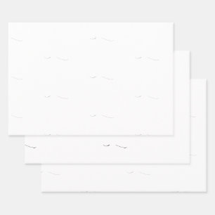 Elegant Grey White Love Wedding Wrapping Paper Sheet