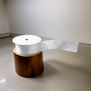 Elegant Grey White Satin Ribbon