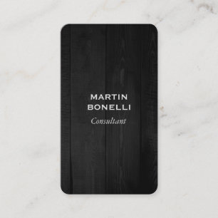Elegant Grey Wood Plain Modern Minimalist Business Card