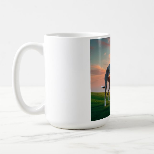 Elegant Greyhound Coffee Mug (Left)