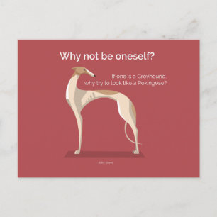 Elégant greyhound inspirant citation carte postale