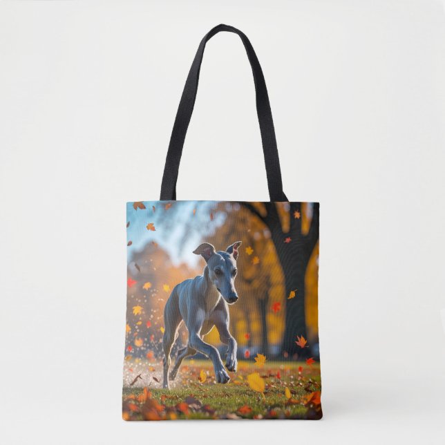 Elegant Greyhound Shoulder Tote (Front)