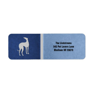 Elegant Greyhound Silhouette in Blue Custom