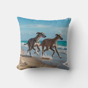Elegant Greyhound Throw Pillow