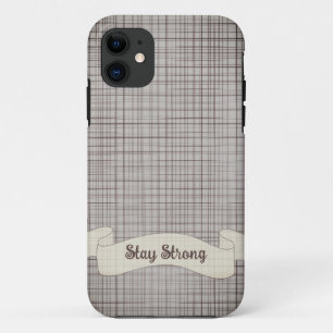 Élégant Gris En vichy coque iphone