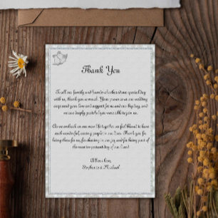 Elégant Gris et Mariage Argent Bells Merci