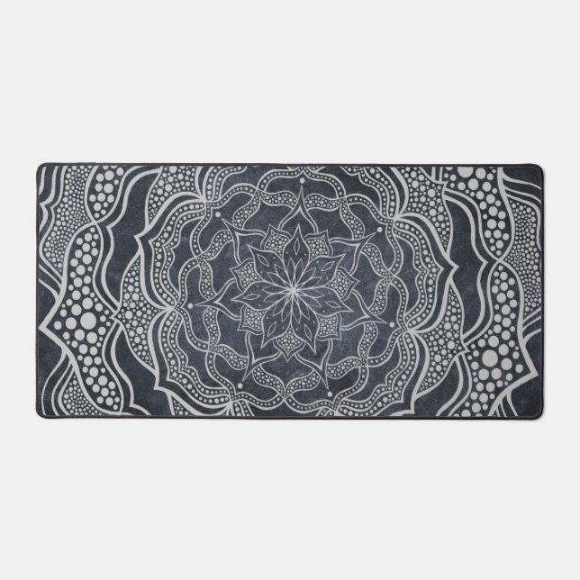 Elégant Gris Mandala Art Reiki Yoga Neutre Zen (Recto)