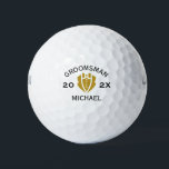 Elegant Groomsmen Tuxedo Suit Bowtie Custom Name Golf Balls<br><div class="desc">Celebrate your special day with this exquisite modern-inspired Groomsmen Gifts, the perfect blend of classic elegance and contemporary flair. These meticulously designed merchandises are a customized and personalized gift that adds a touch of sophistication to weddings, bachelor parties, engagement parties, and beyond. Each product can be personalized with your groomsmen's...</div>