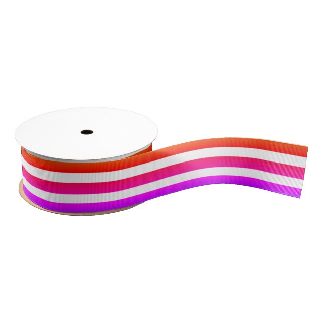 Elegant Grosgrain Ribbon Multicoloured Striped (Spool)