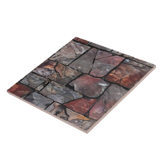 Elegant Grouted Flagstone Tiles for Outdoor Spaces (Side)