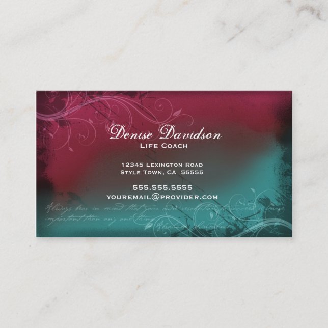 Elegant Grunge Business Card 2 (Front)