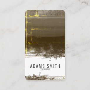 Elegant Grunge Sparkling Golden and Black Business Card