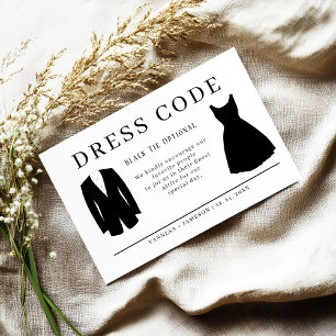 Elegant Guest dress code card, Canva attire  Enclosure Card