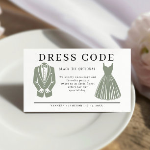 Elegant Guest dress code card, Canva attire  Enclosure Card