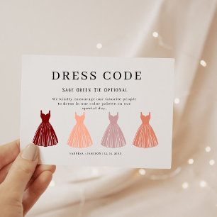 Elegant Guest dress code card, Canva attire  Enclosure Card